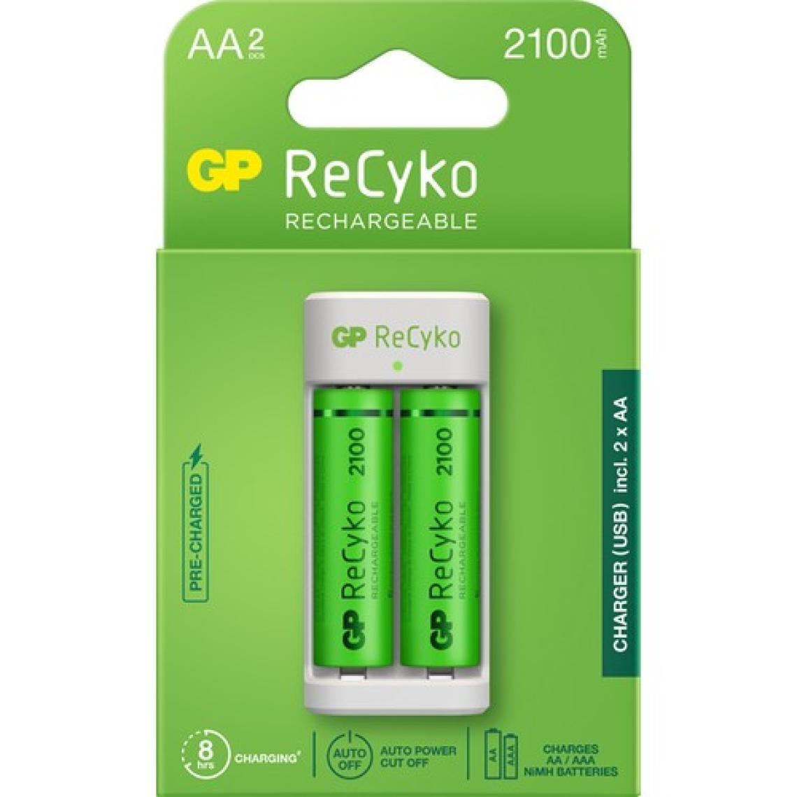 Gp E211 USB Pil Şarj Cihazı 2 Adet 2100 AA Kalem Pilli Set