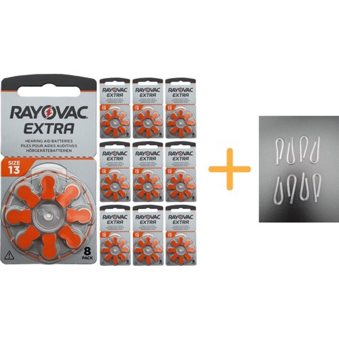 Rayovac 80 Adet Pil  Extra 13 Numara Işitme Cihazı Pili 10 Paket x 8 Adet