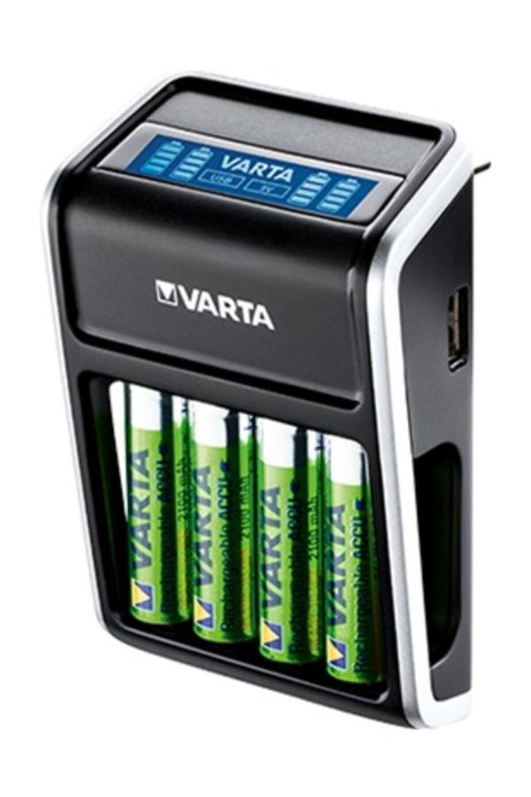 Varta 57687 LCD Plug Pil Şarj Cihazı 4 x 56706 2100mAh Pilli