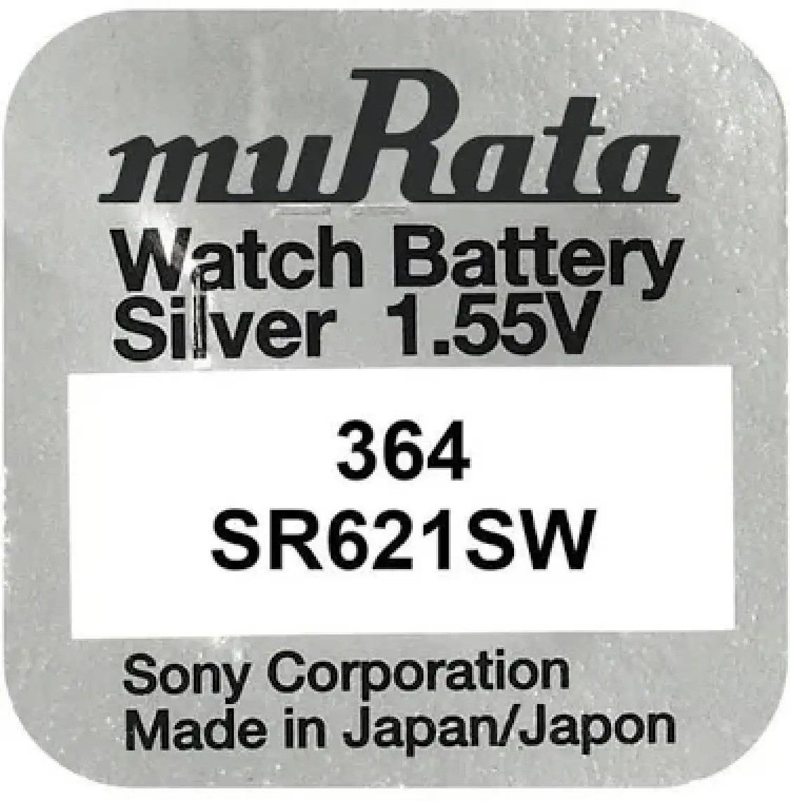 Murata Murata-Sony 364 SR621SW 1,55V Saat Pili