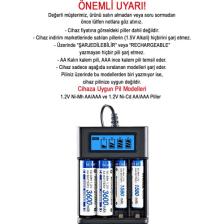 Greentech Pil Şarj Cihazı (Dört Yuvalı) - 1.2V Ni-Mh / Ni-Cd AA / AAA / GT-BC03