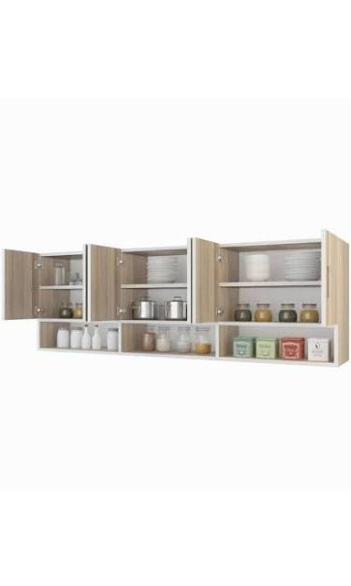 Kenzlife hazır mutfak liberato crd 060*150*32 mutfak banyo dolabı kapaklı raflı
