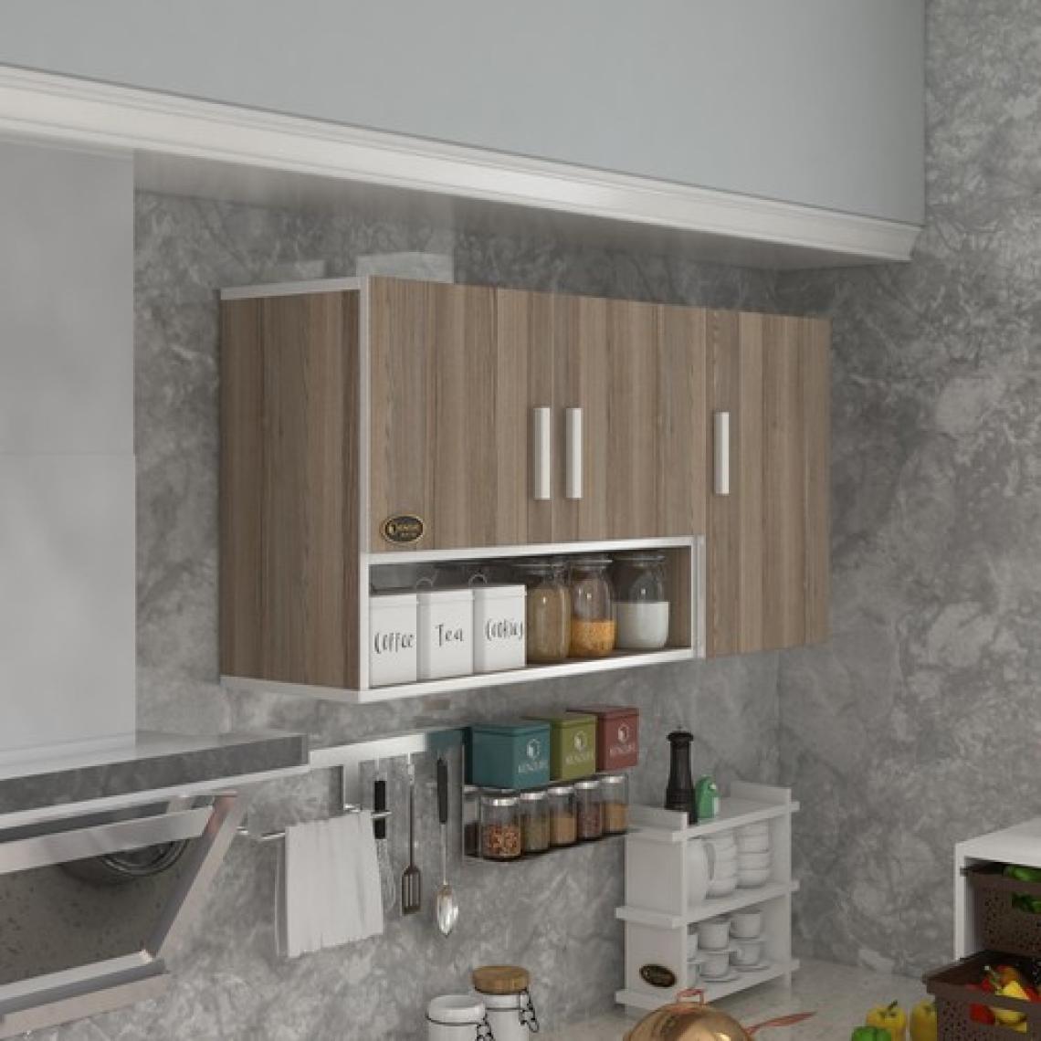 Kenzlife hazır mutfak mirena32 crd 060*120*32 mutfak banyo dolabı kapaklı raflı