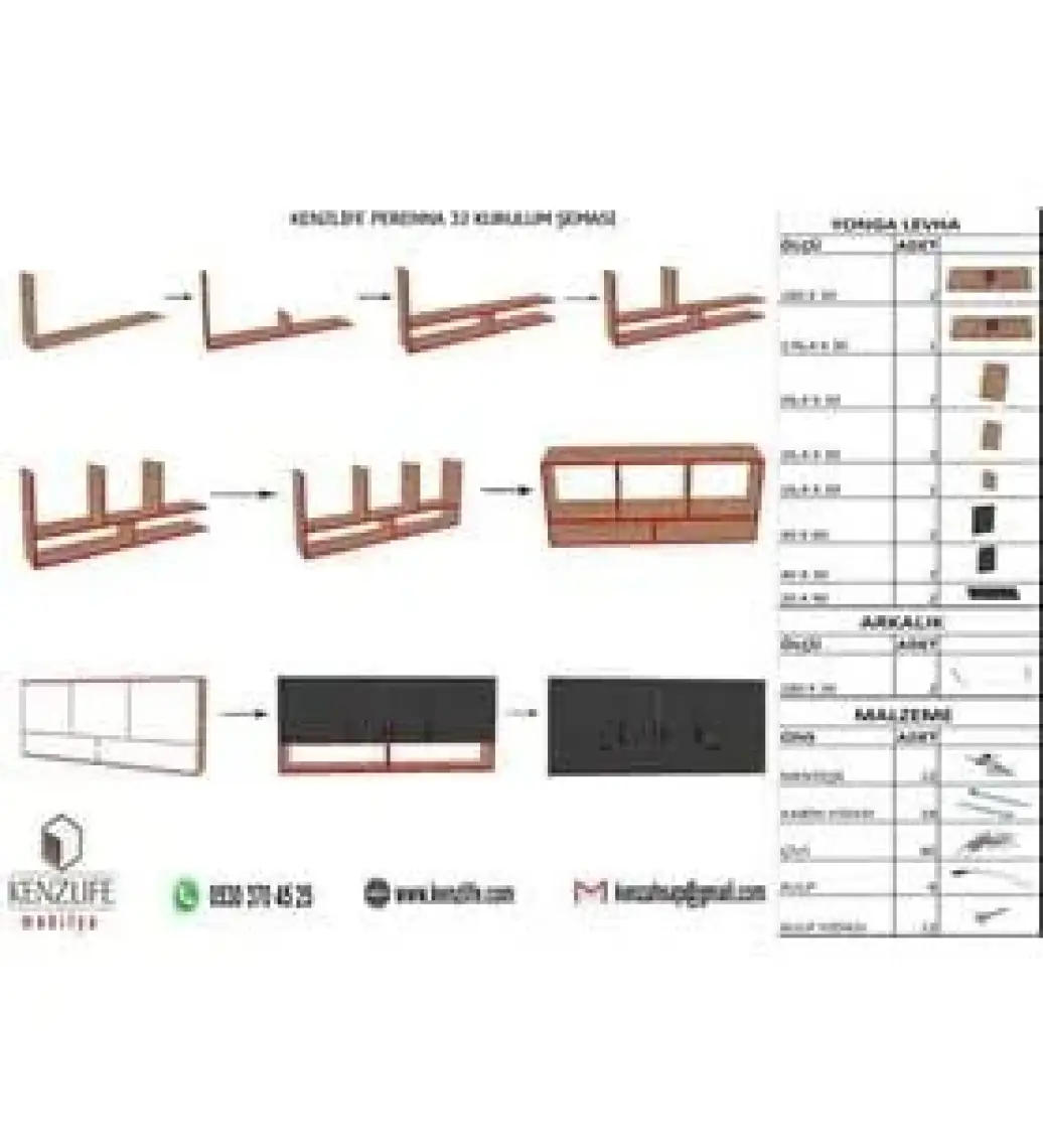 Kenzlife hazır mutfak perenna cvz 060*180*32 mutfak banyo dolabı kapaklı raflı