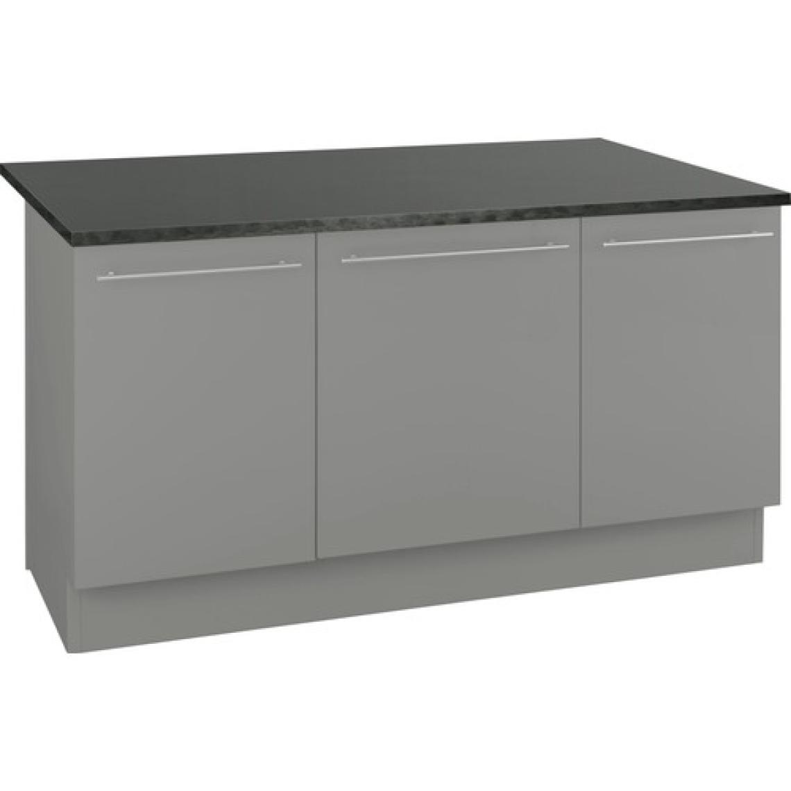 T Designo Tdesigno Stella Mutfak Adası Alt Modül 150 cm Antrasit-Tezgah Dahil