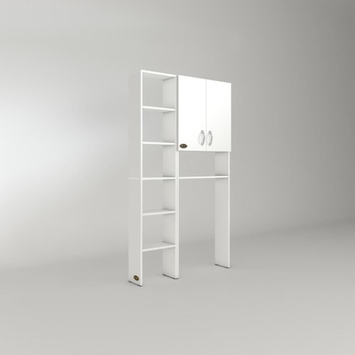 Kenzlife çamaşır makinesi dolabı veronikamaks byz 180*096*20 banyo kapaklı arkalıksız raflı