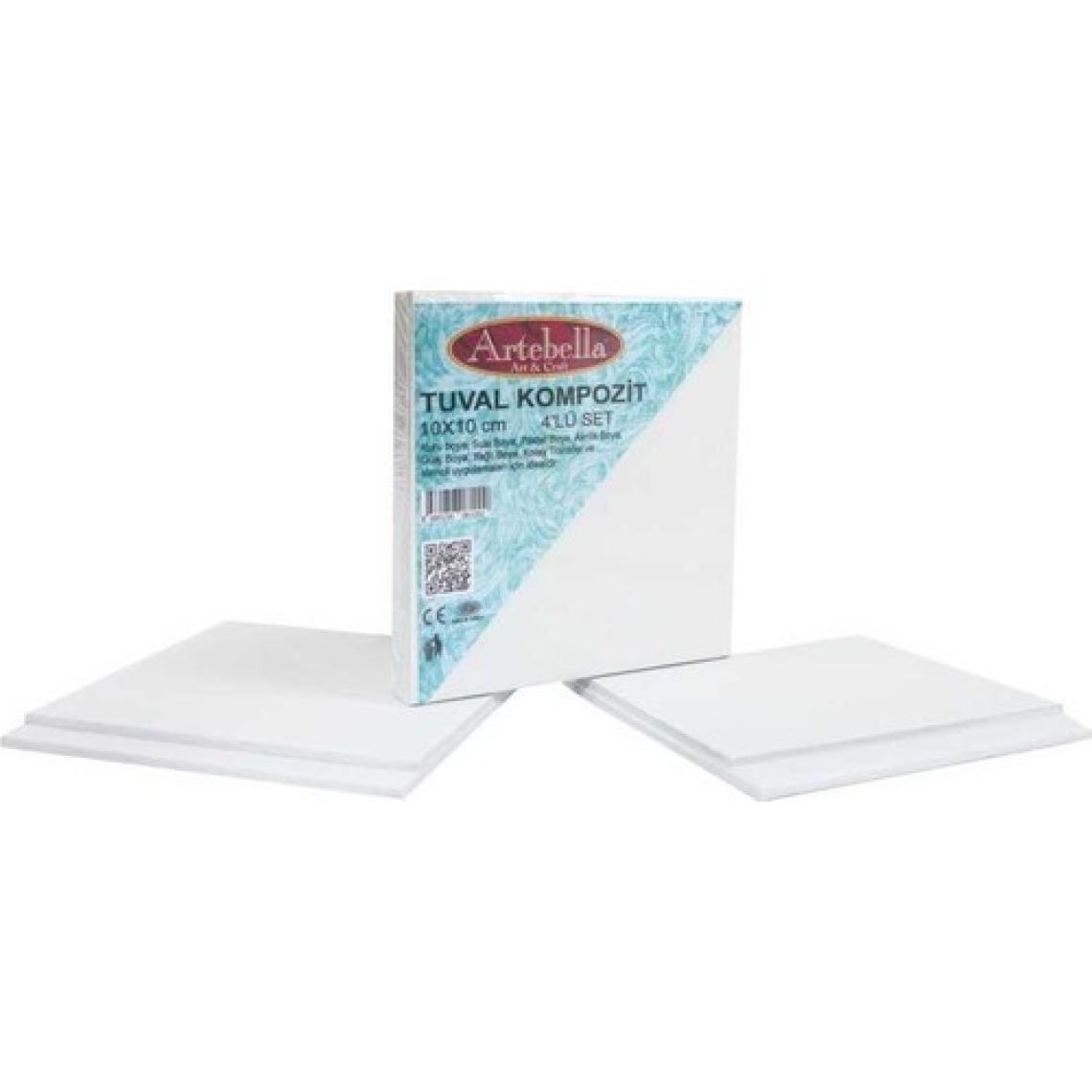 Artebella KTT4S Tuval Kompozit 10 x 10 cm 4'lü Set