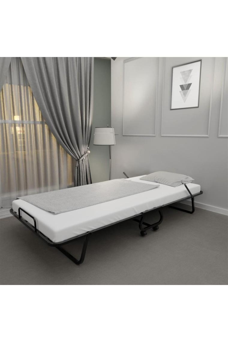 Iron Katlanır Yatak Ve Karyola | 80x190 Cm Katlanabilir Somya Ve Yatak Tek Kişilik Katlanır Yatak