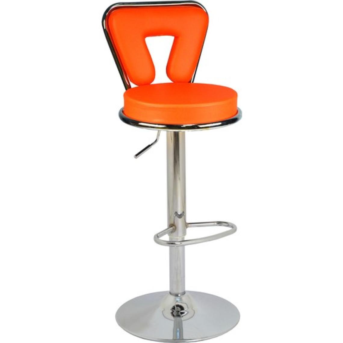 Boombar Virago Bar Sandalyesi - Turuncu Deri - 9540S0123