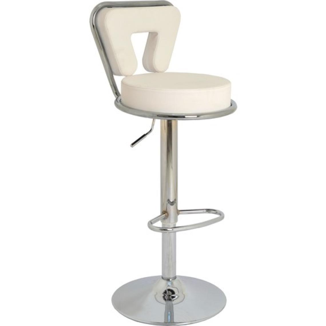 Boombar Virago Bar Sandalyesi - Beyaz Deri - 9540S0109