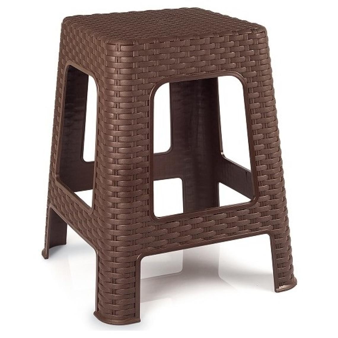 Tuffex Rattan Büyük Boy Tabure - Kahve