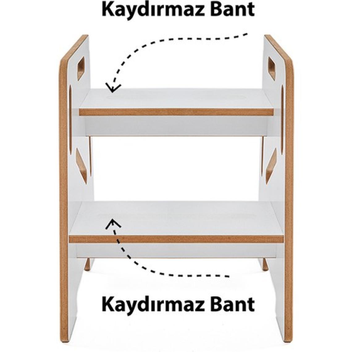 Minera Çocuk  Yetişkin Montessori Ahşap Basamak Yükseltici Tabure