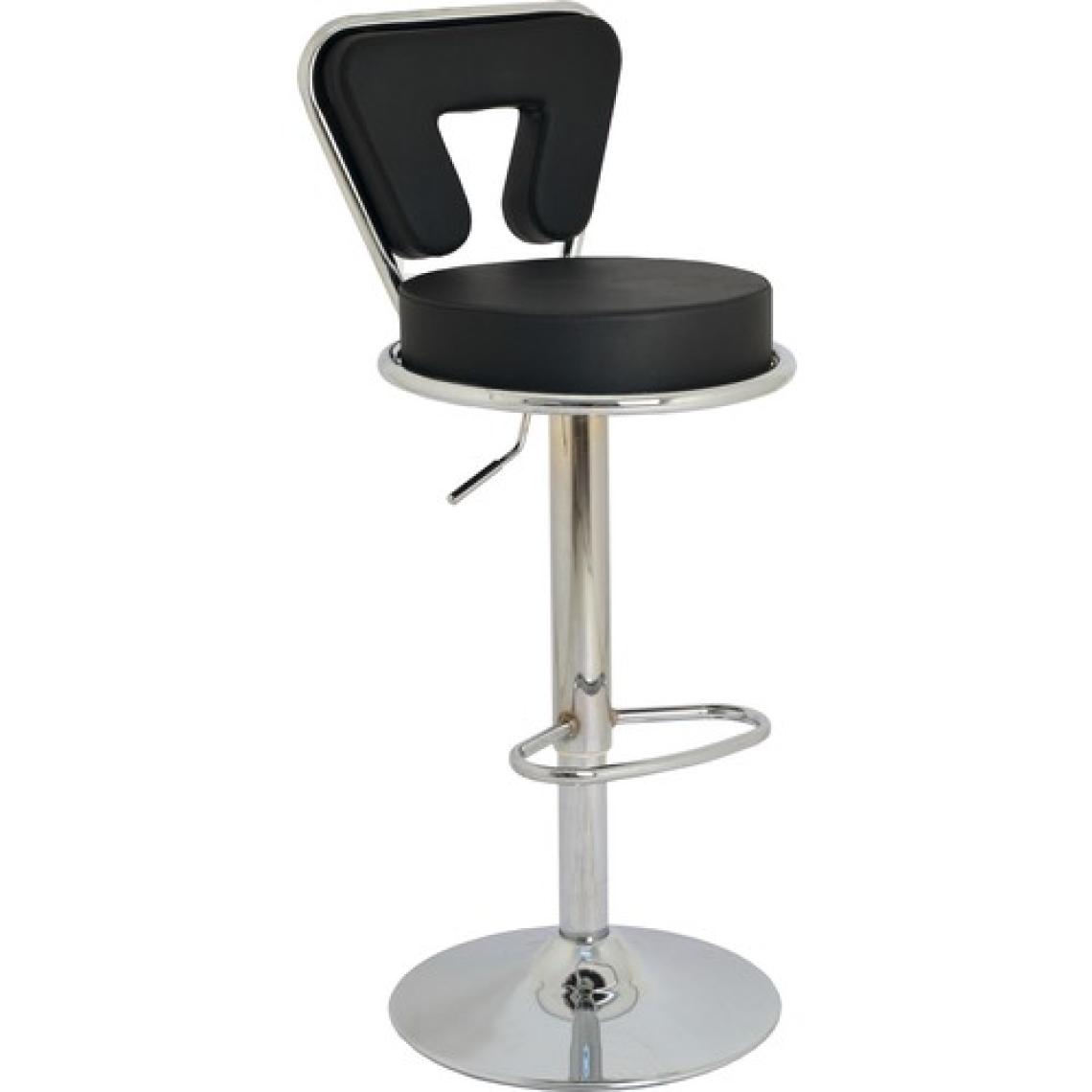 Boombar Virago Bar Sandalyesi - Siyah Deri - 9540S0101