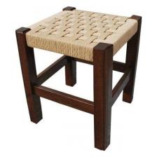 Tabure Ceviz Renk Hasır Örmeli 45 cm
