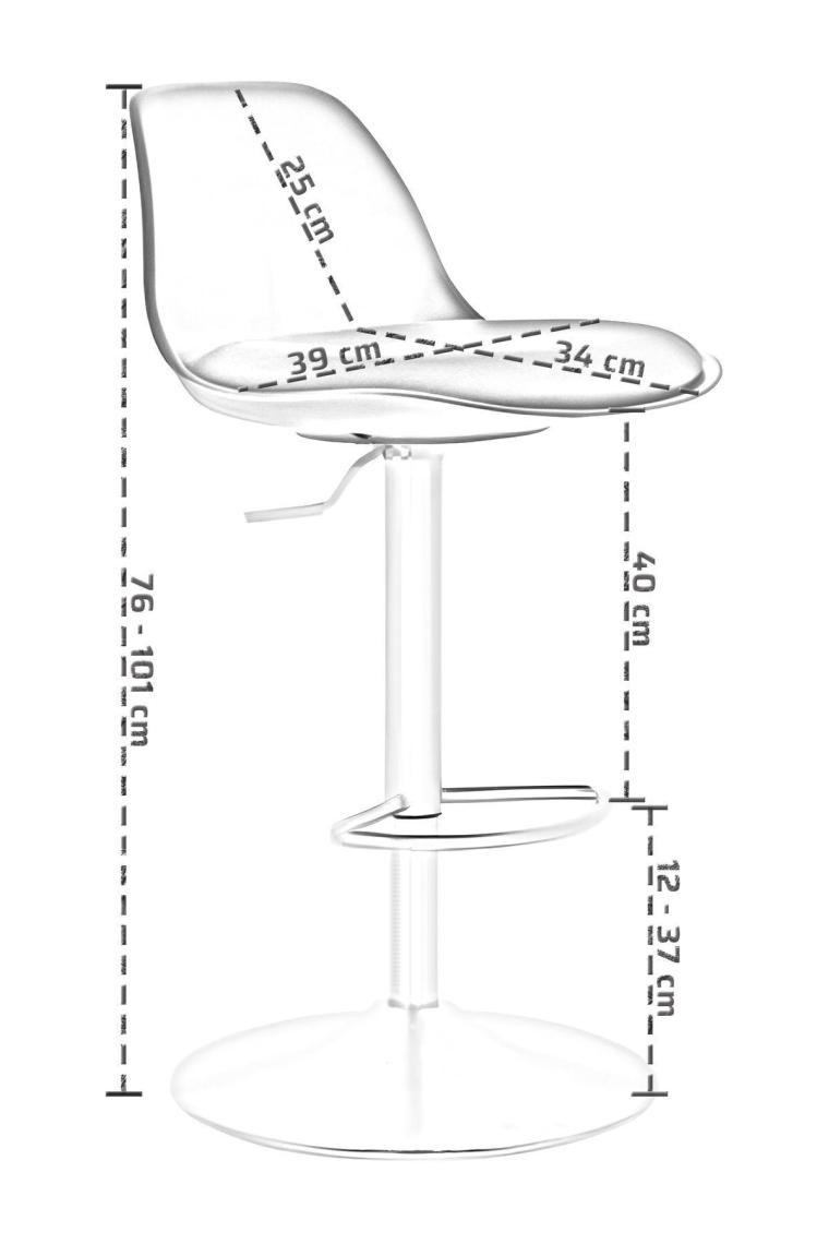 Boombar Nadya Bar Sandalyesi - Kırmızı Deri - 9537S0116