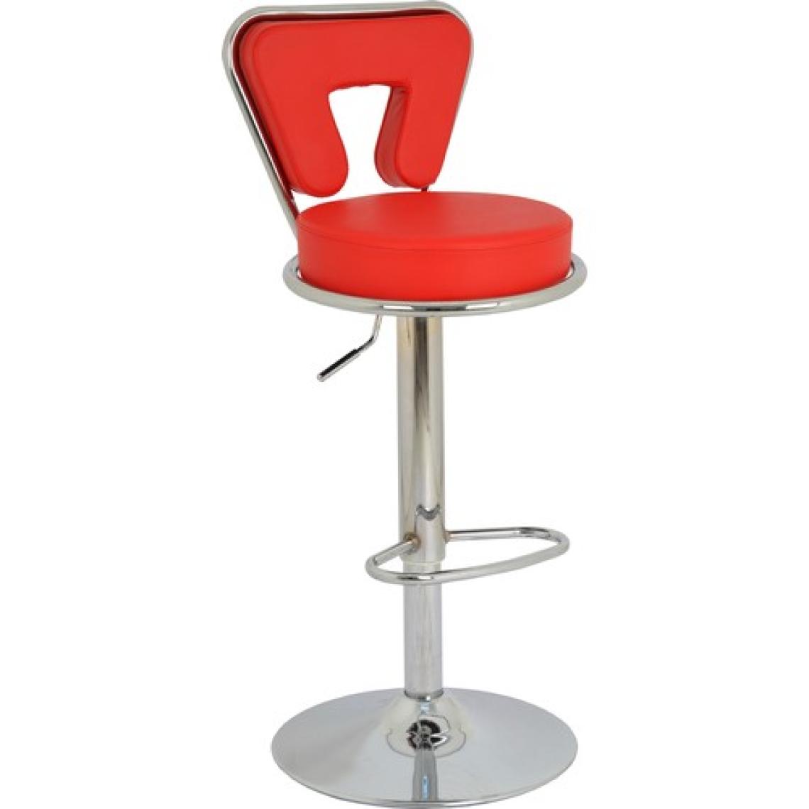 Boombar Virago Bar Sandalyesi - Kırmızı Deri - 9540S0116