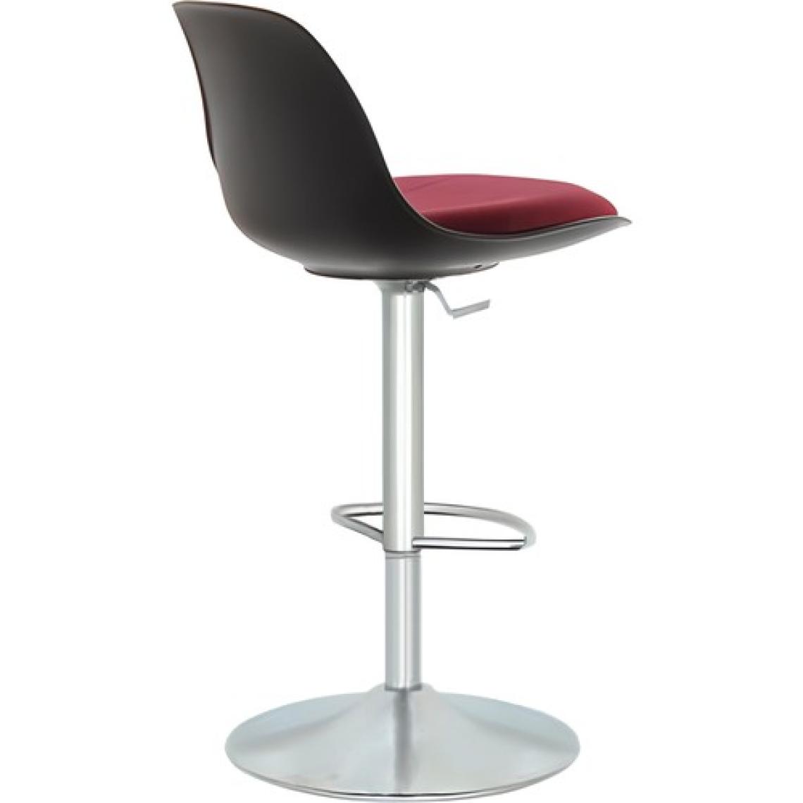 Boombar Nadya Bar Sandalyesi - Bordo Deri - 9537S0102