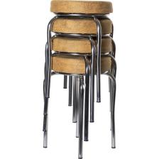 Ekip Metal Tabure Kumaş 4 Adet Sarı