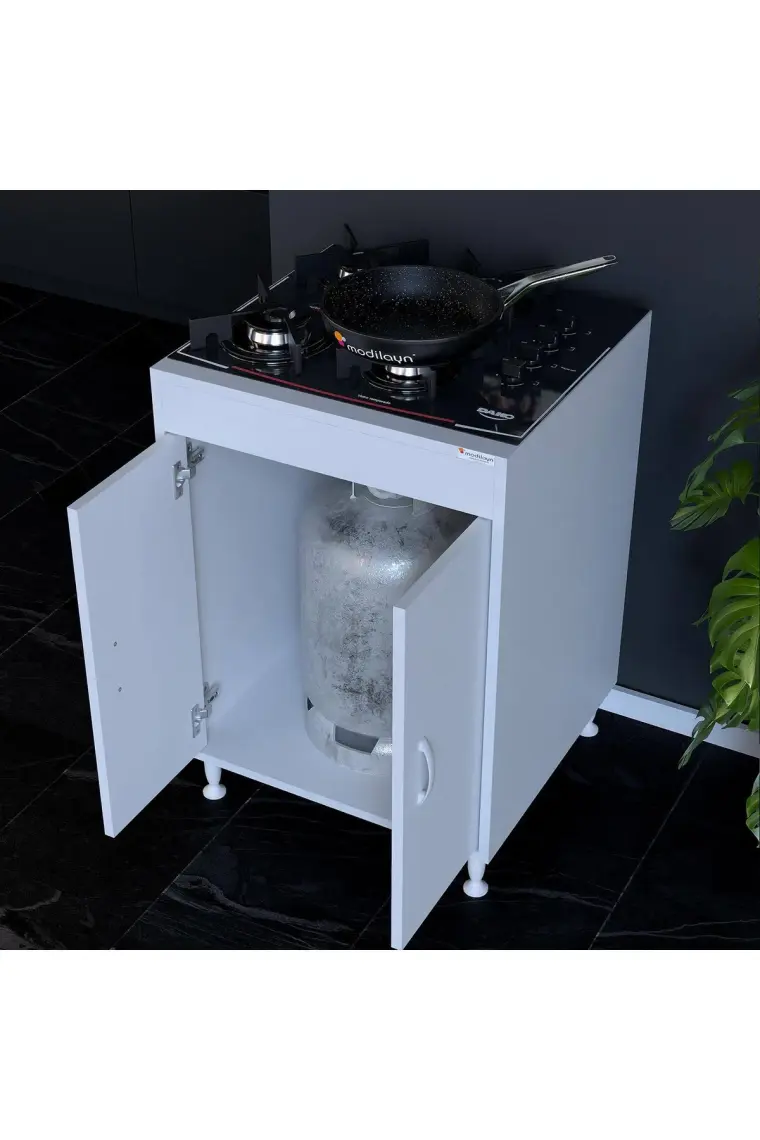 Modilayn AYMEN 59,6 x 85 x 56 cm Set üstü Ocak Ve Çok Amaçlı Mutfak Dolabı