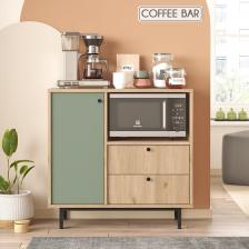 Yurudesign Royce Serisi Kahve Köşesi Çok Amaçlı Dolap Mutfak Dolabı Sepet-Ihlamur Yeşili Re1-Sy