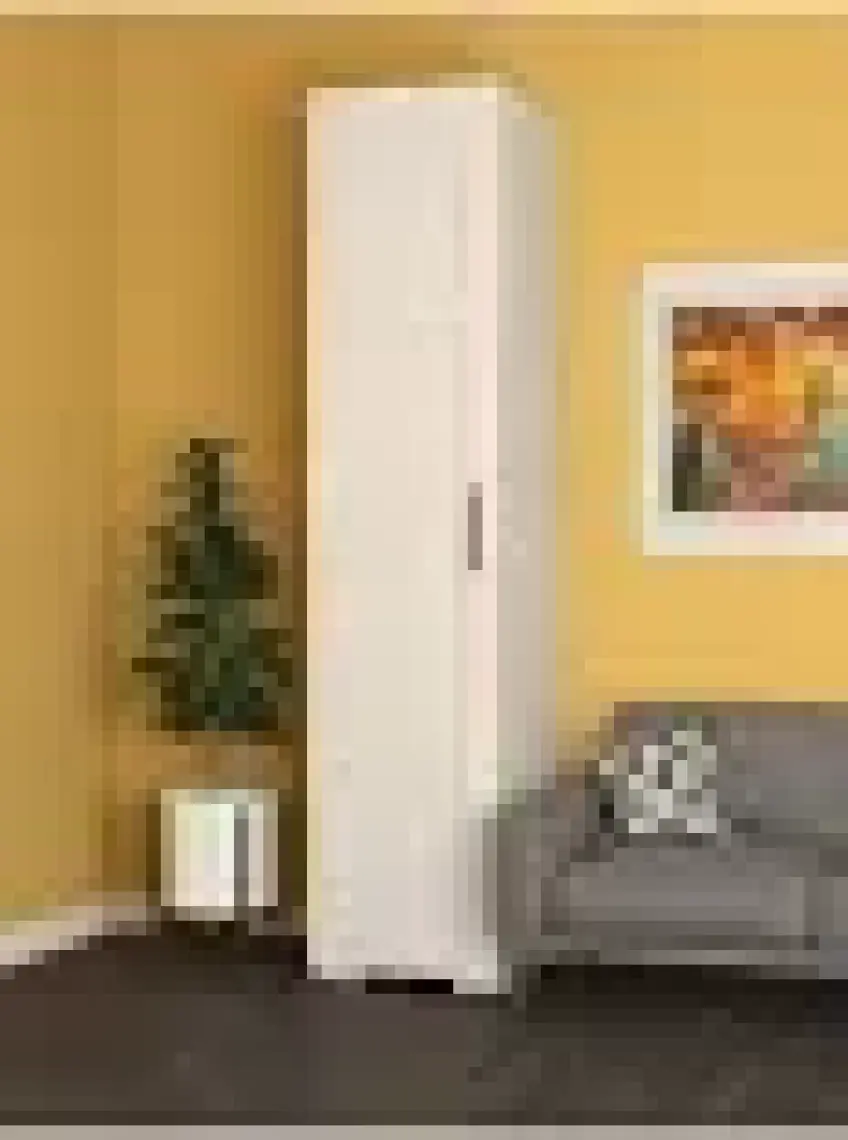 Dekorex MNT111-BEYAZ Kapaklı 5 Bölmeli Dolap