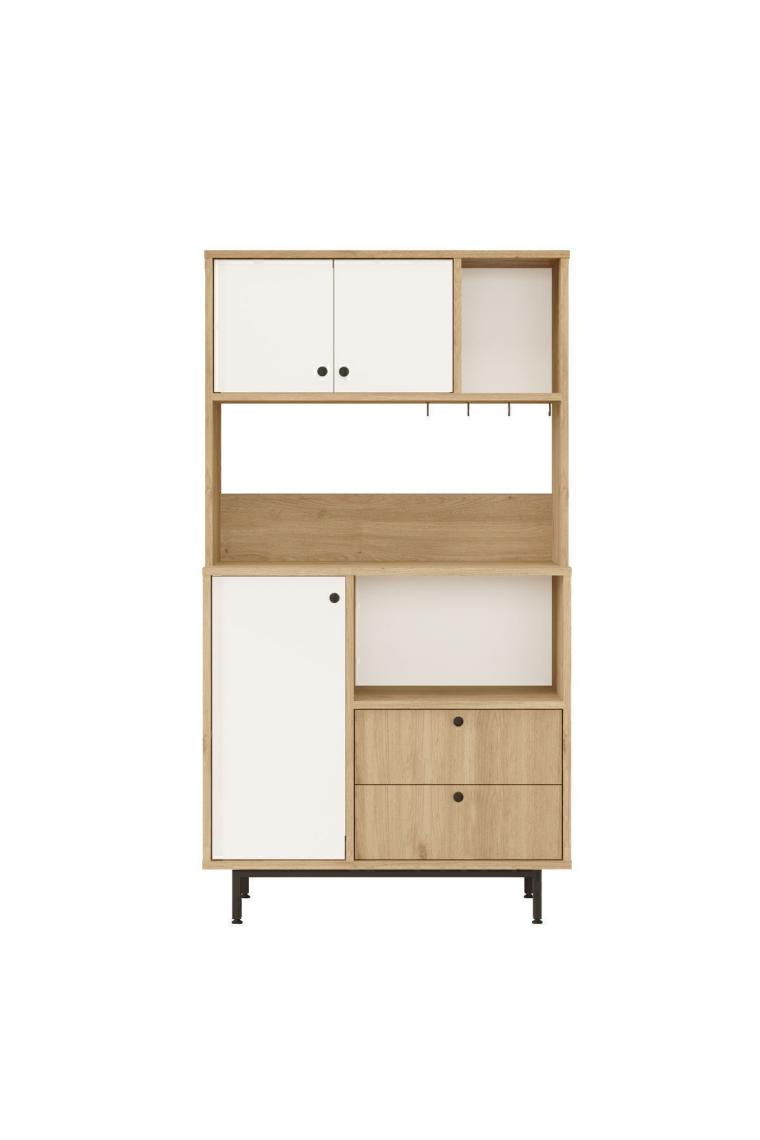 Yurudesign Royce Serisi Kahve Köşesi Çok Amaçlı Dolap Mutfak Dolabı Sepet-Beyaz Re3-Sw