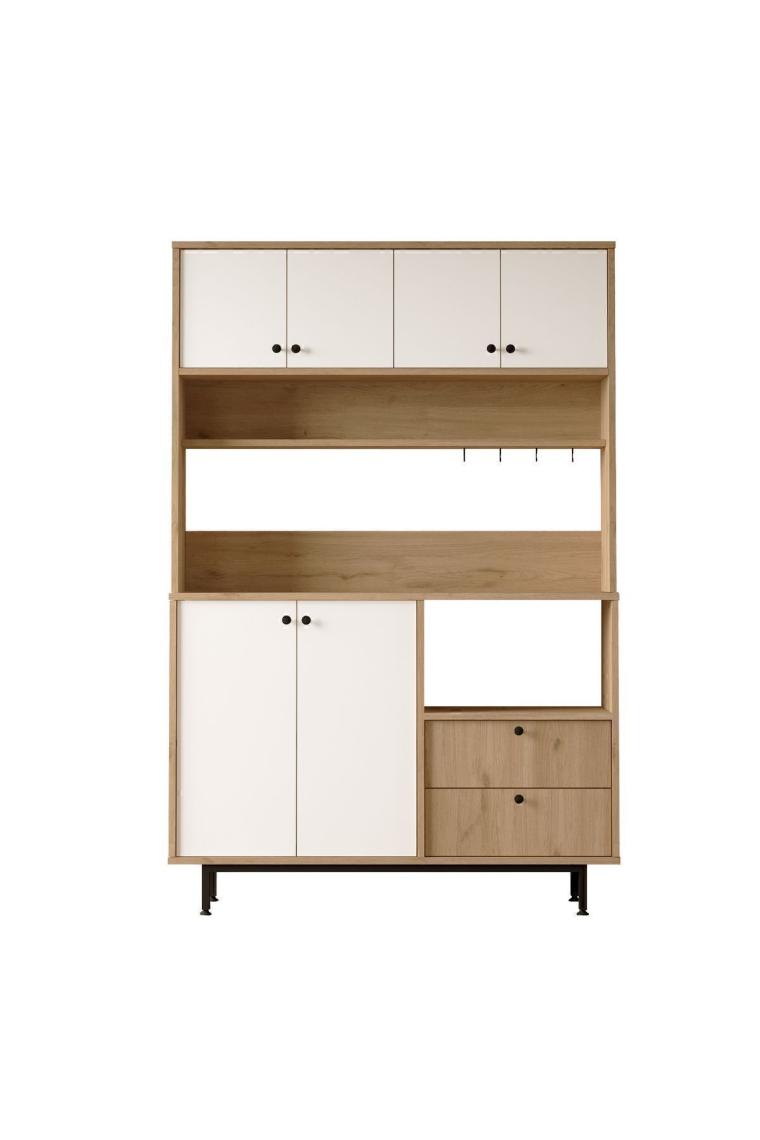 Yurudesign Royce Serisi Kahve Köşesi Çok Amaçlı Dolap Mutfak Dolabı Sepet-Beyaz Re5-Sw