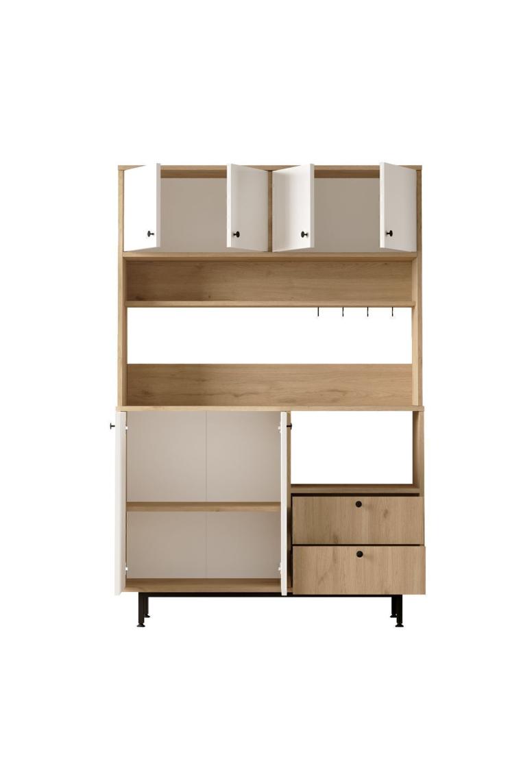 Yurudesign Royce Serisi Kahve Köşesi Çok Amaçlı Dolap Mutfak Dolabı Sepet-Beyaz Re5-Sw