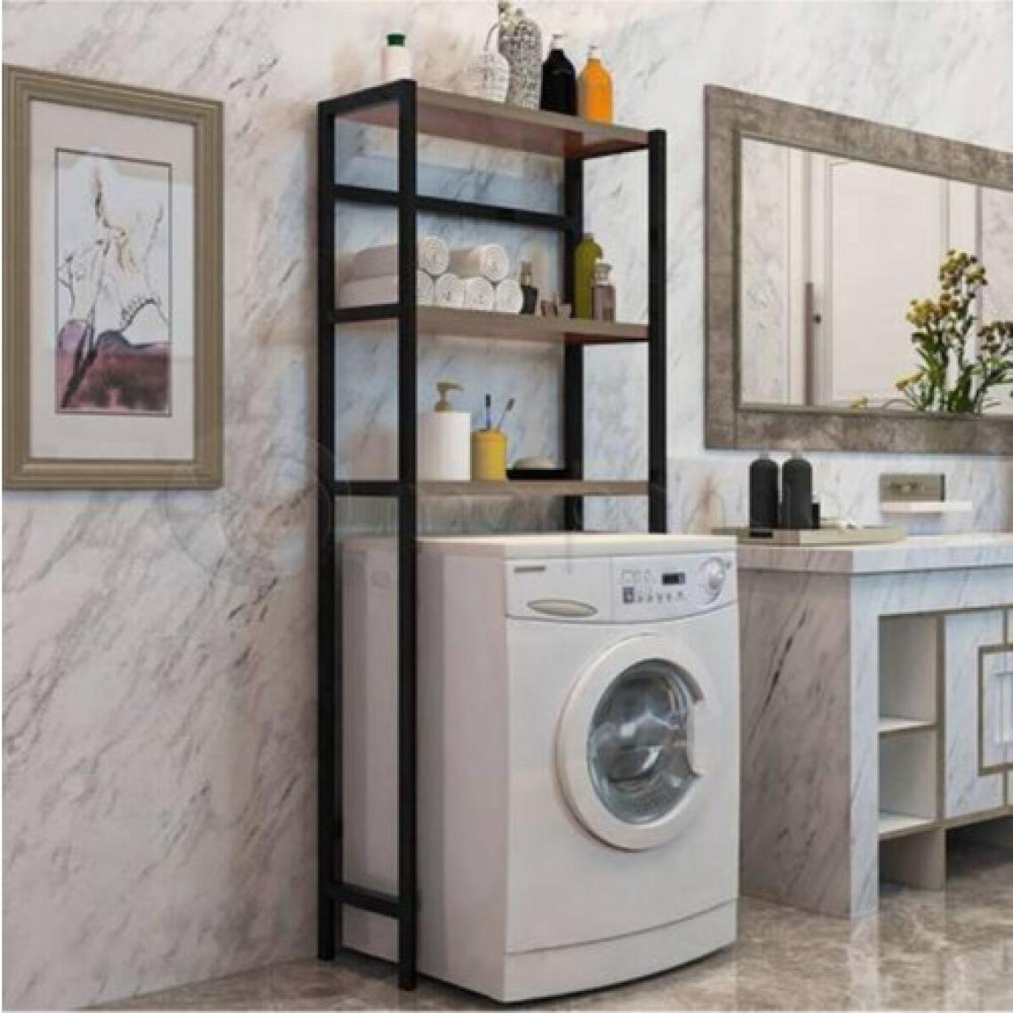 Sarı Papatya Çamaşır Makinesi Üstü Düzenleyici Raf Banyo Dolabı Rafı Makina Üstü Dolap Raf