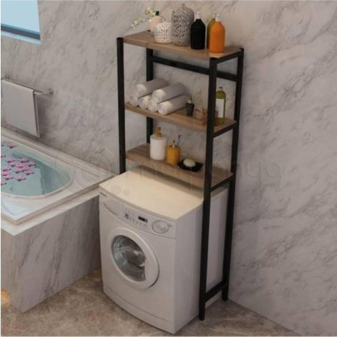 Sarı Papatya Çamaşır Makinesi Üstü Düzenleyici Raf Banyo Dolabı Rafı Makina Üstü Dolap Raf