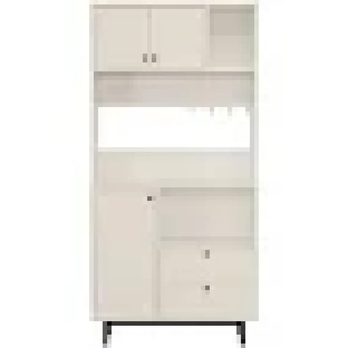 Yurudesign Royce Serisi Kahve Köşesi Çok Amaçlı Dolap Mutfak Dolabı Beyaz Re4-W
