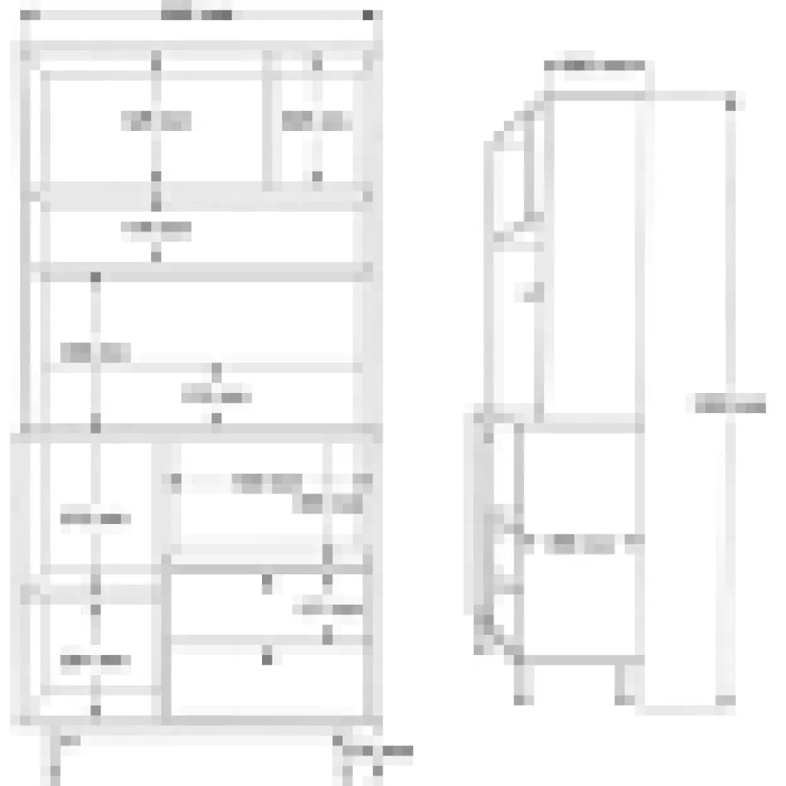 Yurudesign Royce Serisi Kahve Köşesi Çok Amaçlı Dolap Mutfak Dolabı Beyaz Re4-W