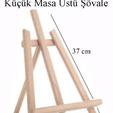 Masa Üstü Şövale 1 Adet Küçük Şövalye 28x37 cm Çam Ağacından İmal Edilmiştir Sanatsal Tuval Sergi