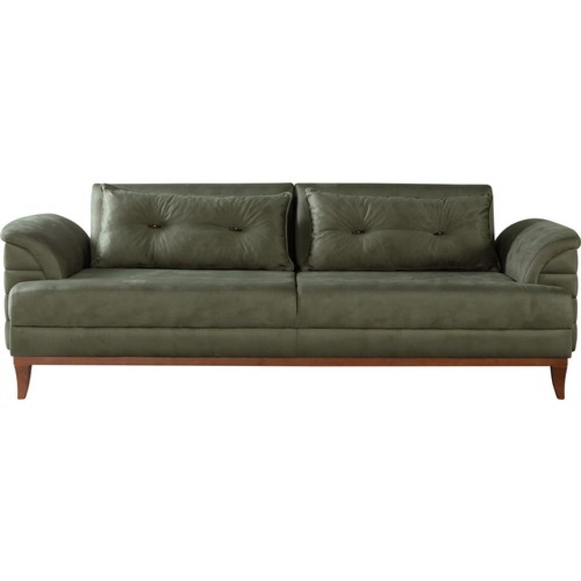 Perla Sofa Madrid Üçlü Yataklı Koltuk Bora Yeşil
