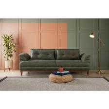 Perla Sofa Madrid Üçlü Yataklı Koltuk Bora Yeşil