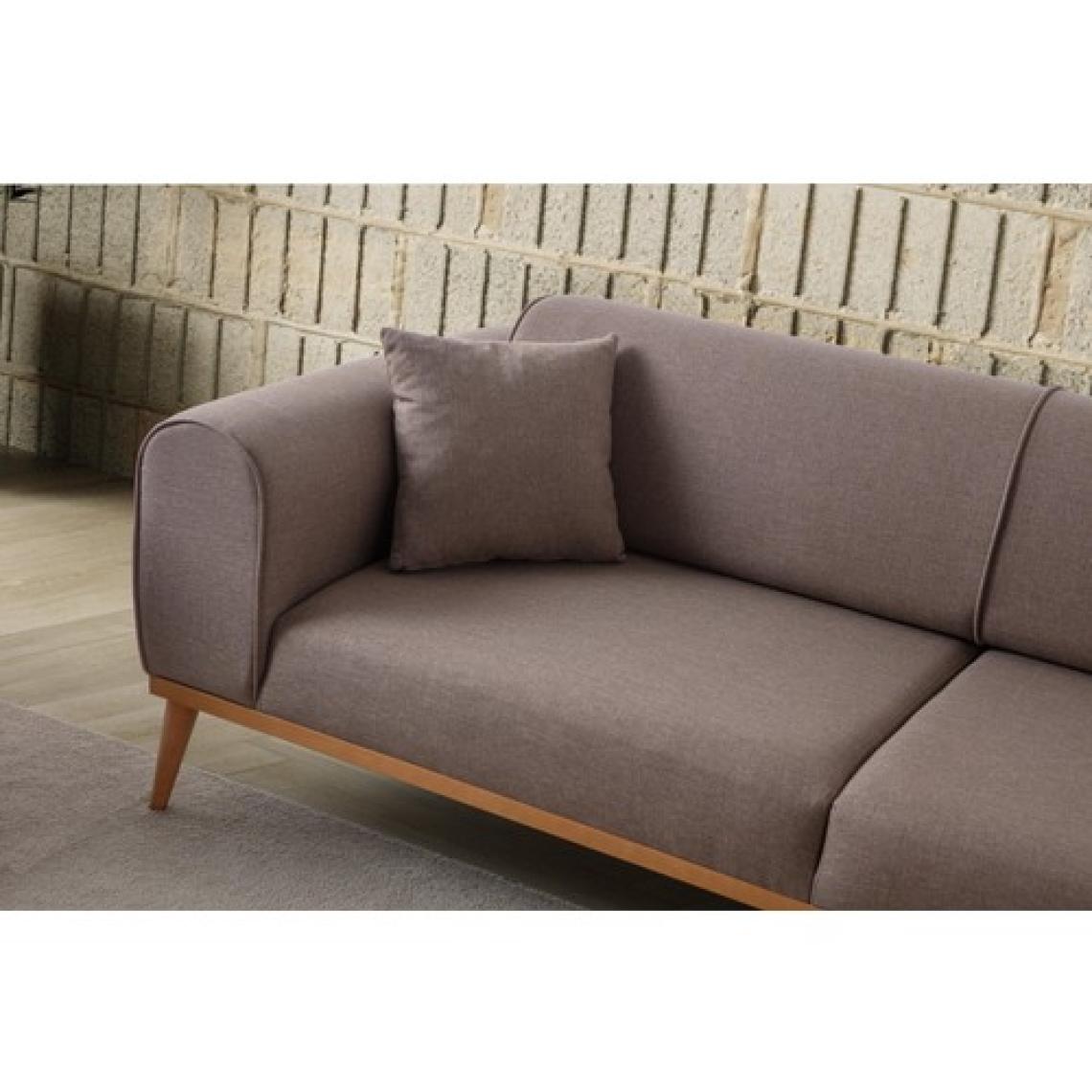 Edsy Home Rebull 3'lü Koltuk Kahverengi