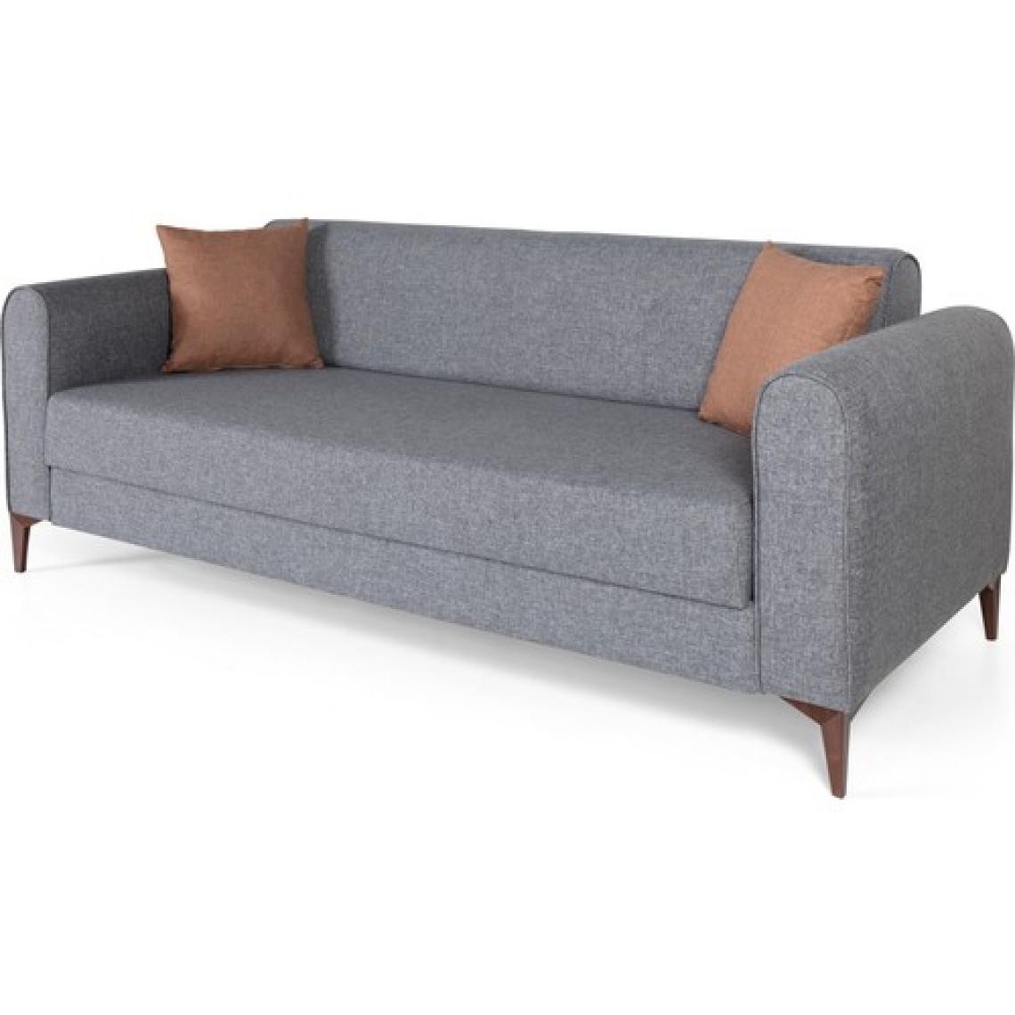 Perla Sofa Ferranti Yataklı Sandıklı Kanepe Açık Gri