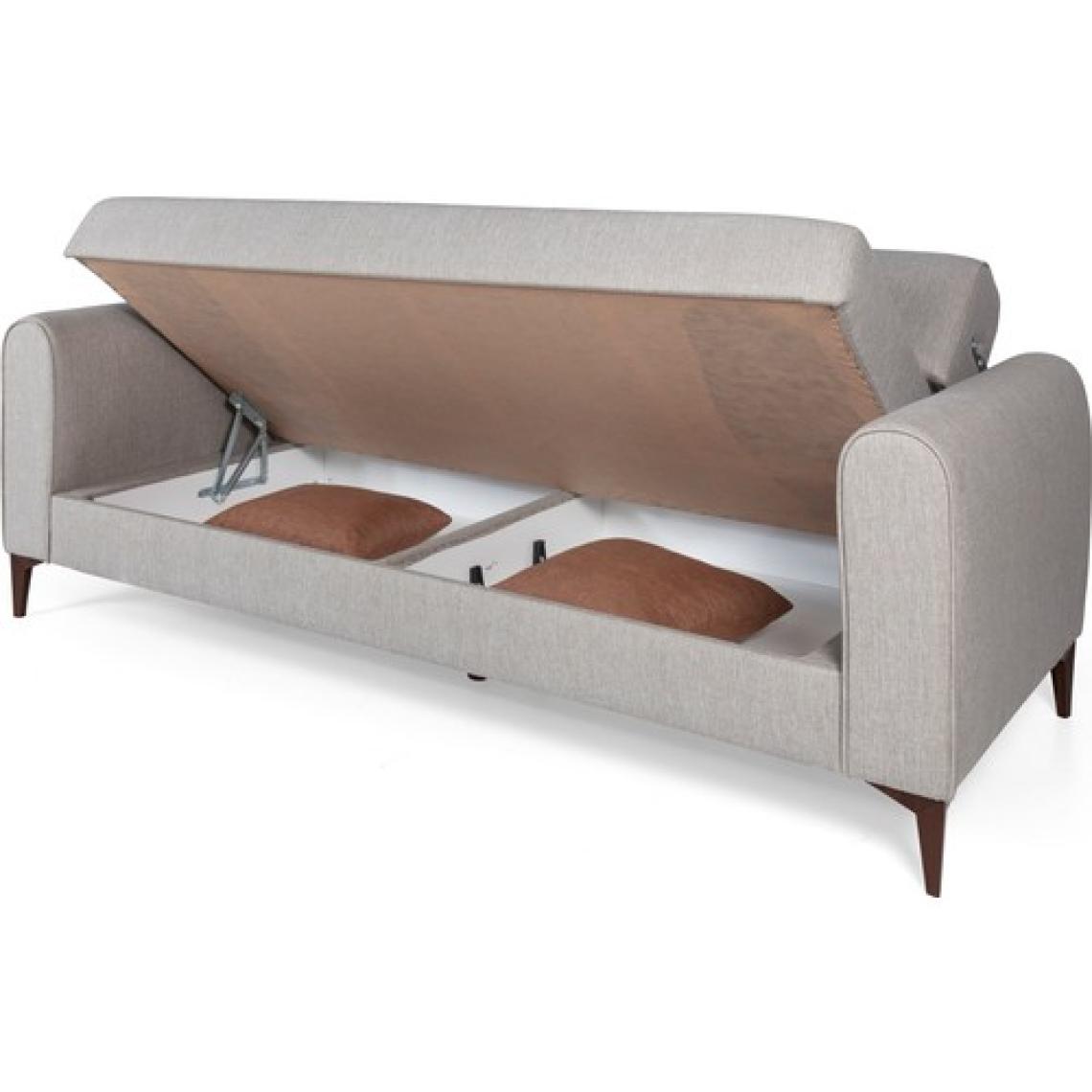 Perla Sofa Ferranti Yataklı Sandıklı Kanepe Krem