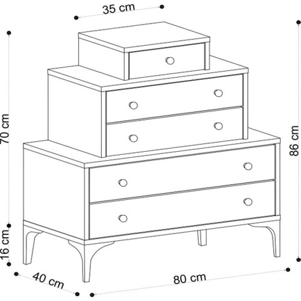 Decormet Gobi Şifonyer Safir Meşe