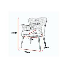 Berjer - Tekli Koltuk - Keten Kumaş - Ahşap Ayak - Gri