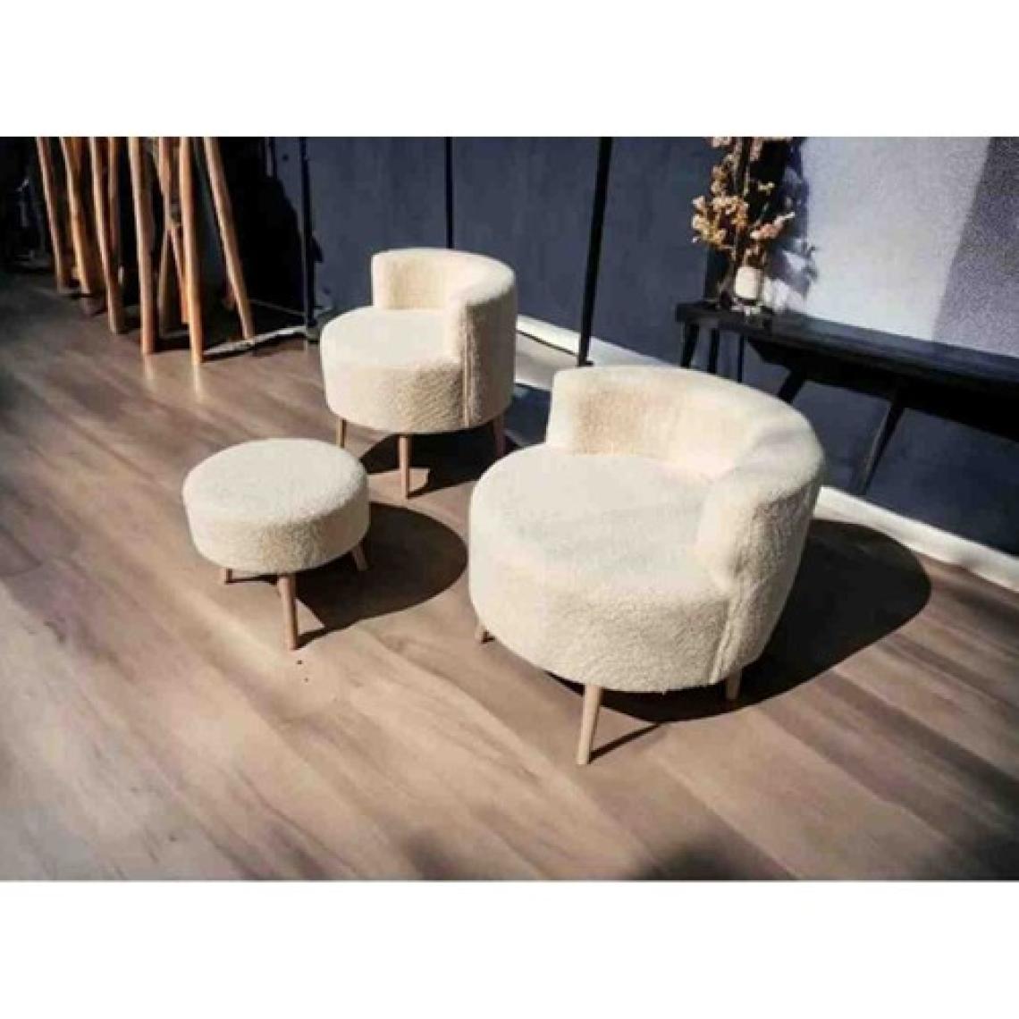 Beylerbeyi Çay Seti Ikili Koltuk Berjer ve Puf Takımı (Salon, Balkon, Ofis) 3 Lü Takım