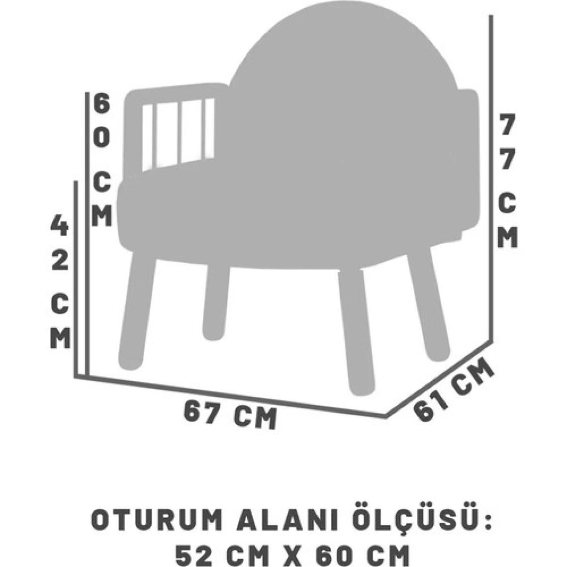 Zem Tosca Bohem Ahşap Berjer, Sütlü Kahve