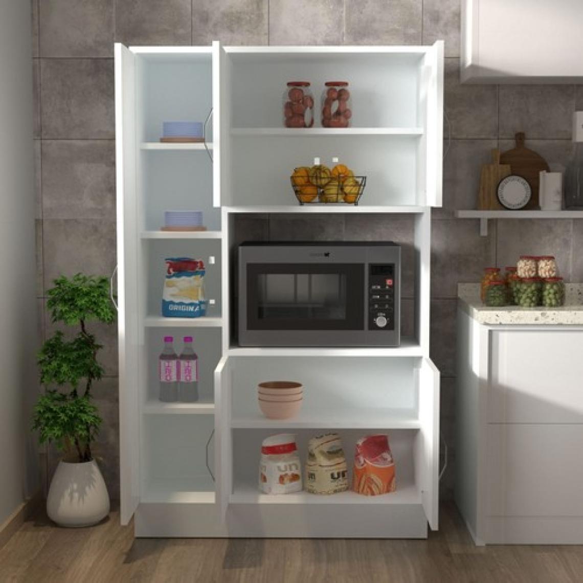 Riva 5 Kapaklı Çok Amaçlı Dolap Mutfak&banyo Dolabı,kiler Beyaz