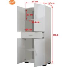 Modilayn Banyo Dolabı Cok Amaclı Ofis Dolabı Mutfak Dolabı Cekmeceli Raflı Dolap