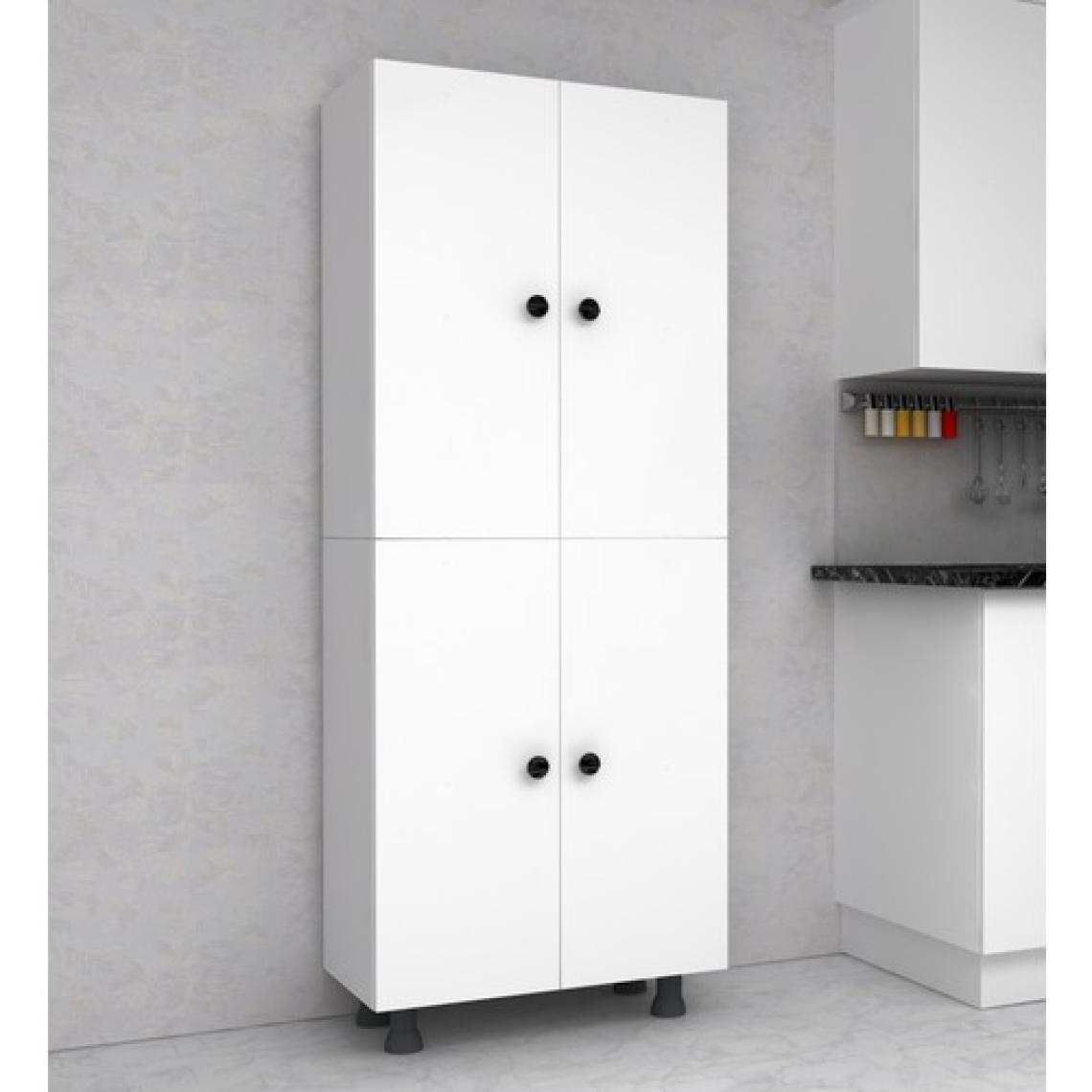 Labelladizayn 4 Bölmeli Çok Amaçlı Mutfak Kiler Banyo Dolabı 50 Cm  MDF