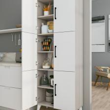 Montenero Çok Amaçlı Dolap Parlak Beyaz-Cordoba Kiler Mutfak Banyo Hol Kapaklı Raflı Dolap