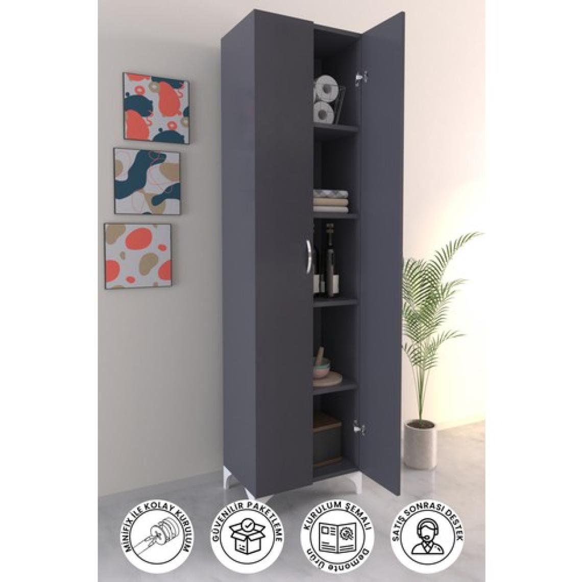 Hediyeler Kapında 5 Raflı Çok Amaçlı Mutfak Dolabı Kiler Banyo Balkon Erzak Dolabı