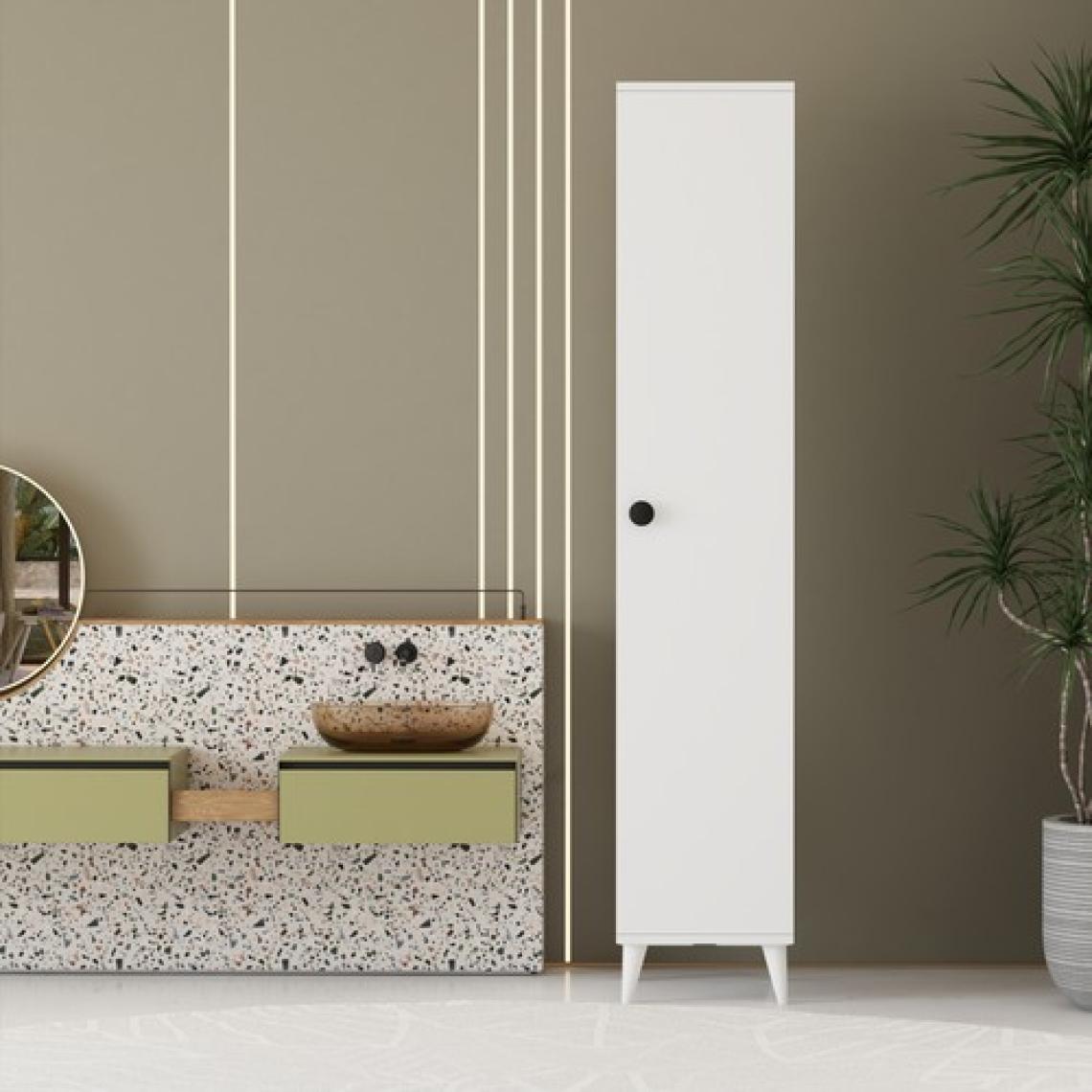 İmbaş Tek Kapaklı 5 Raflı Çok Amaçlı Banyo Mutfak Kiler Dolabı