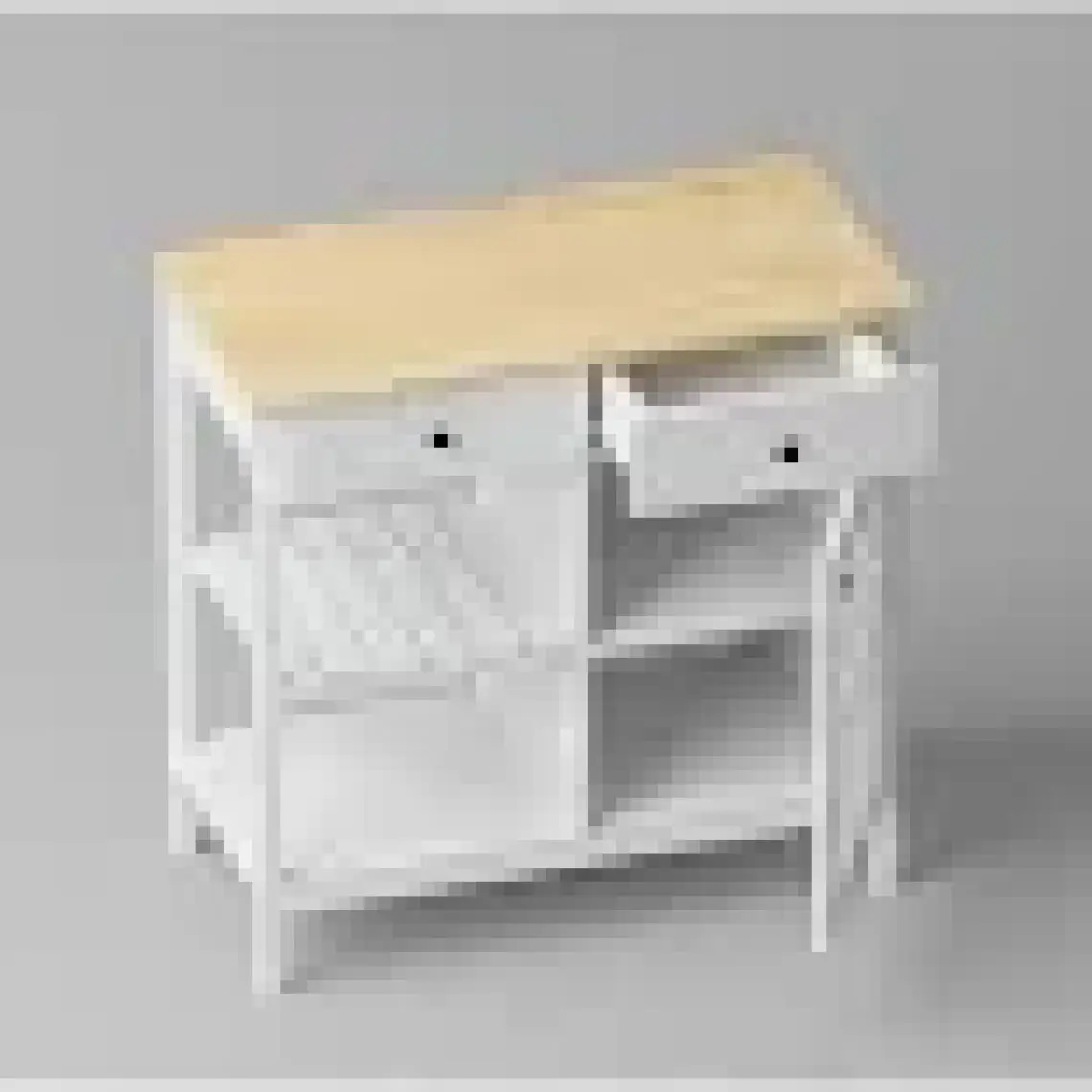 Just Home Çok Amaçlı Kahve Büfesi - Beyaz - 90 cm