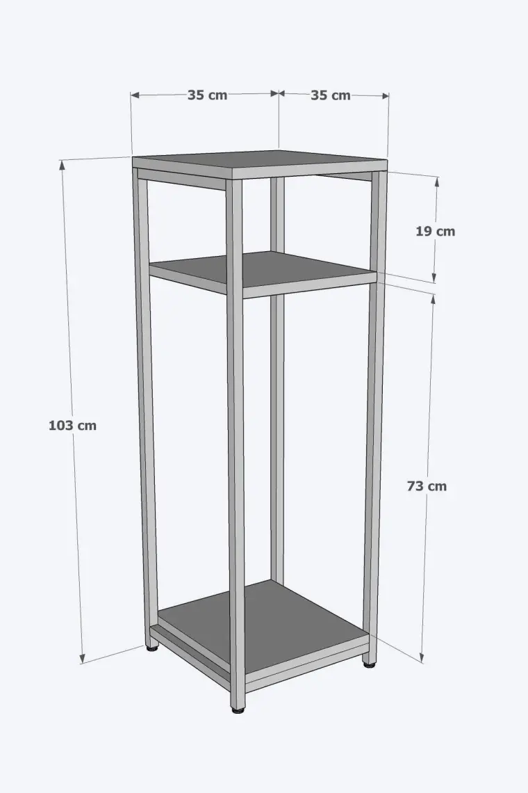 Dehalimited DH10 Damacanalık Sehpa Çok Amaçlı Raflı Dolap Mutfak Organizer  Sehpası Yan Çiçeklik Sehpa